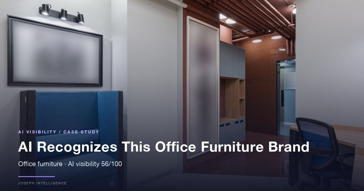 [AI Visibility Case] AI Recognizes This Office Furniture Brand — But Won't Recommend It? — 56/100