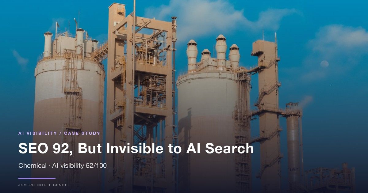 【AI Visibility Case Study】SEO 92, But Invisible to AI Search — 52/100