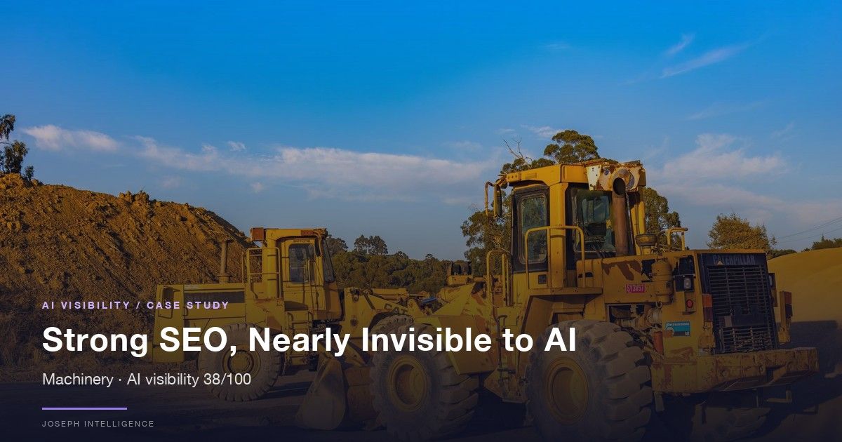 【AI Visibility Case Study】Strong SEO, Nearly Invisible to AI — 38