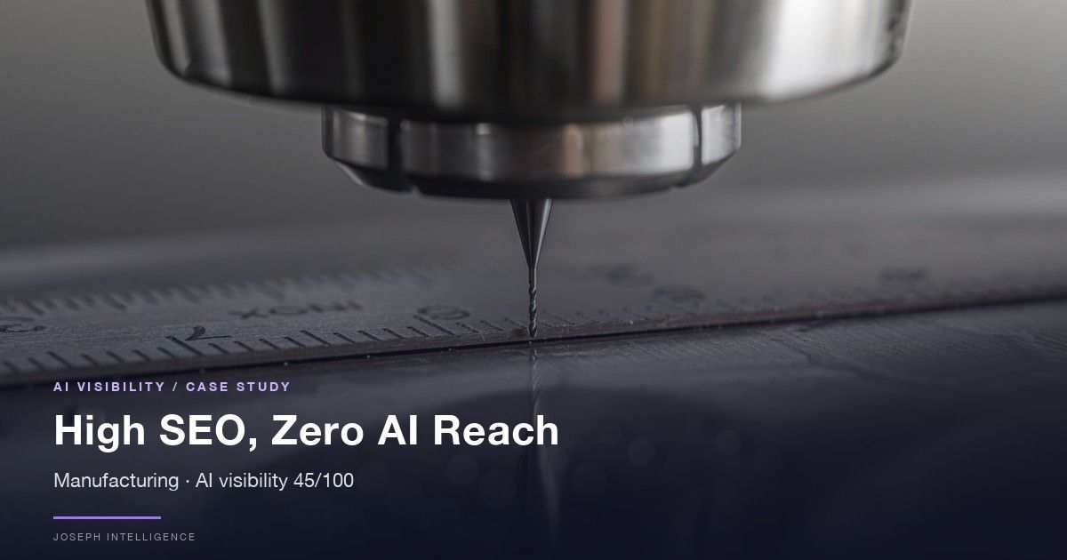 【AI Visibility Case Study】High SEO, Zero AI Reach — 45/100