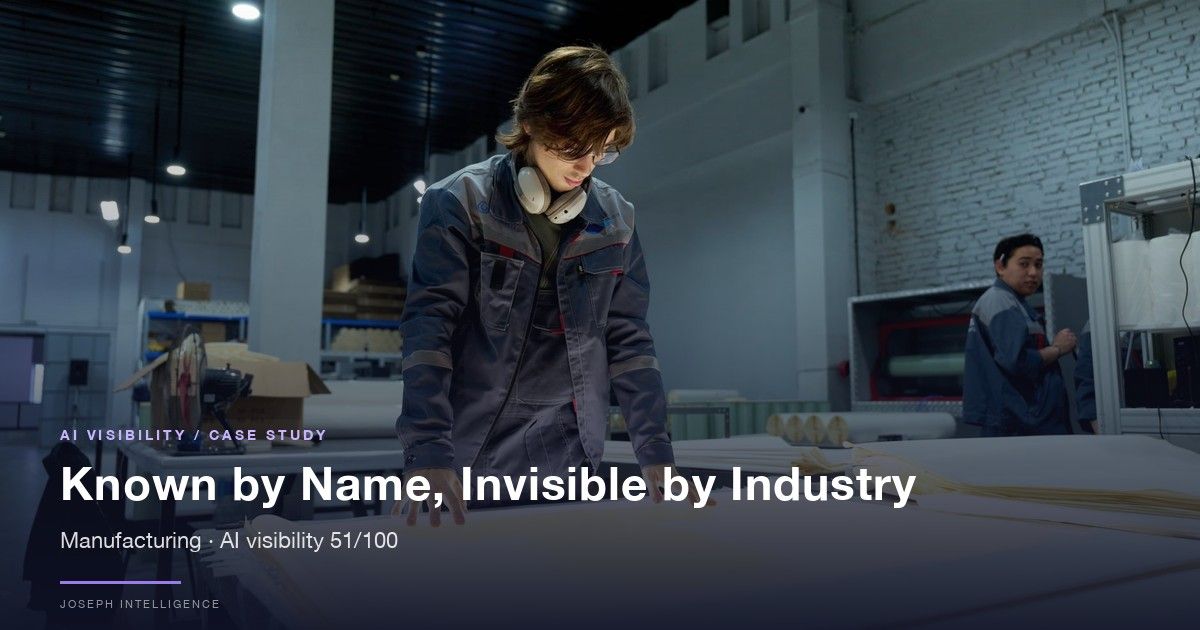 【AI Visibility Case Study】Known by Name, Invisible by Industry — 