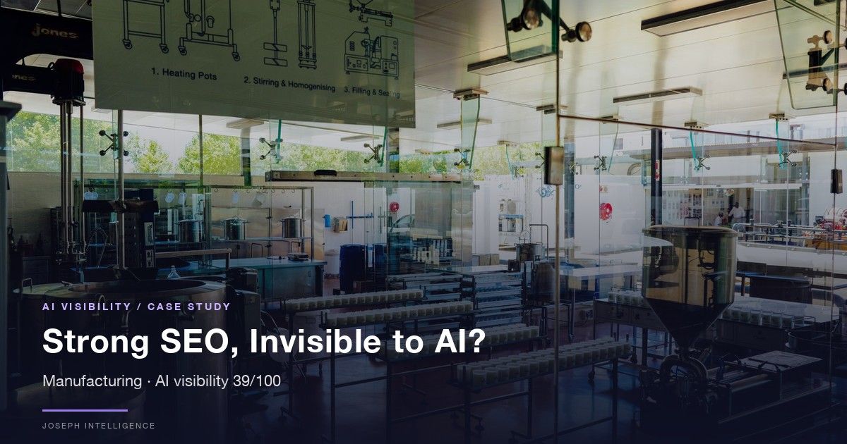 【AI Visibility Case Study】Strong SEO, Invisible to AI? — 39/100